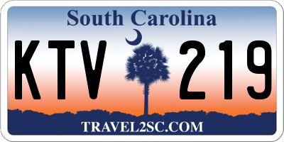 SC license plate KTV219