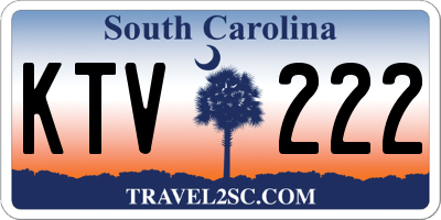SC license plate KTV222