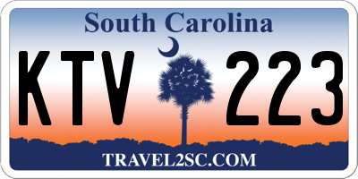 SC license plate KTV223