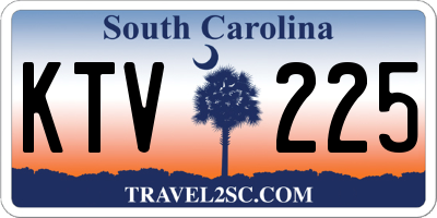 SC license plate KTV225