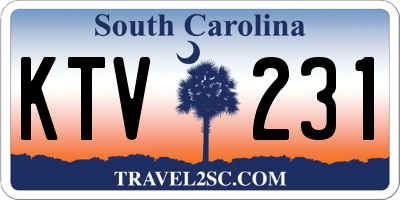 SC license plate KTV231