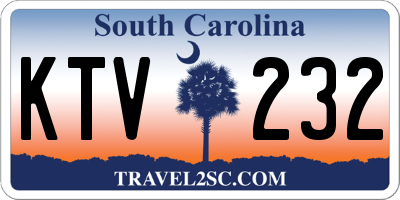 SC license plate KTV232