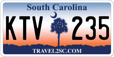 SC license plate KTV235