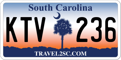 SC license plate KTV236