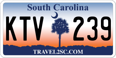SC license plate KTV239