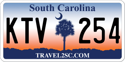 SC license plate KTV254