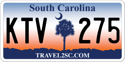 SC license plate KTV275