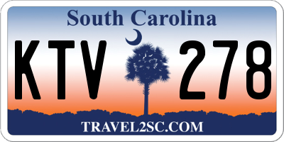 SC license plate KTV278