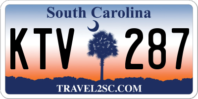 SC license plate KTV287