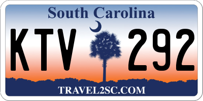 SC license plate KTV292