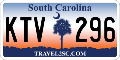 SC license plate KTV296
