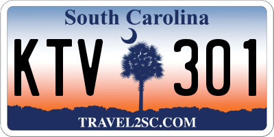 SC license plate KTV301