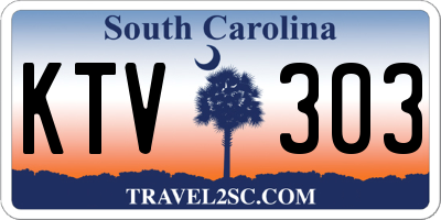 SC license plate KTV303