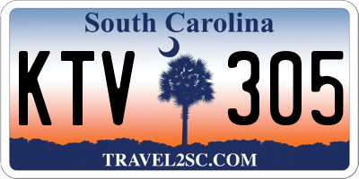 SC license plate KTV305
