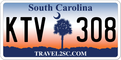 SC license plate KTV308
