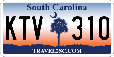 SC license plate KTV310