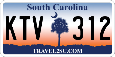 SC license plate KTV312
