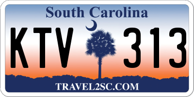 SC license plate KTV313