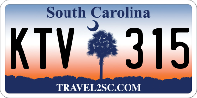 SC license plate KTV315