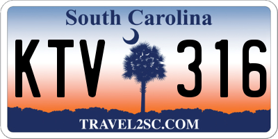 SC license plate KTV316