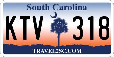 SC license plate KTV318