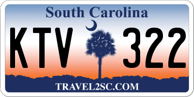 SC license plate KTV322