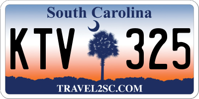 SC license plate KTV325