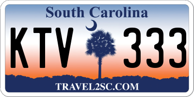 SC license plate KTV333