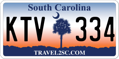 SC license plate KTV334
