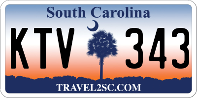 SC license plate KTV343