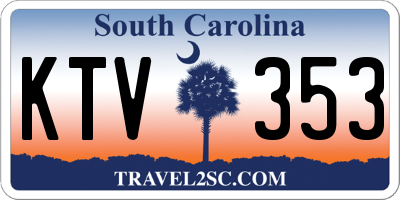 SC license plate KTV353
