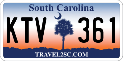 SC license plate KTV361