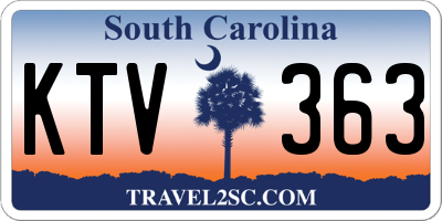 SC license plate KTV363