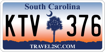 SC license plate KTV376