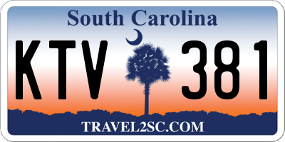 SC license plate KTV381