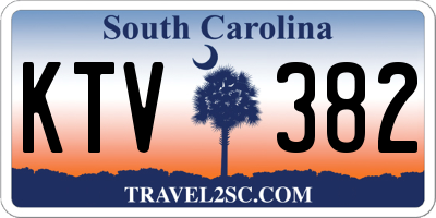SC license plate KTV382
