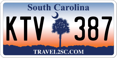 SC license plate KTV387