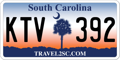 SC license plate KTV392