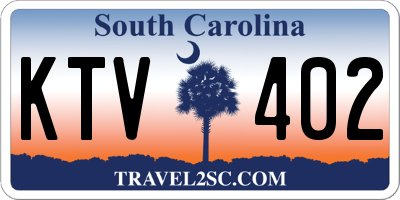 SC license plate KTV402