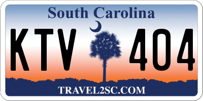 SC license plate KTV404