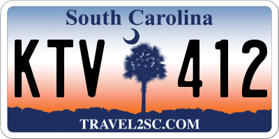 SC license plate KTV412
