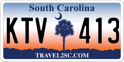 SC license plate KTV413