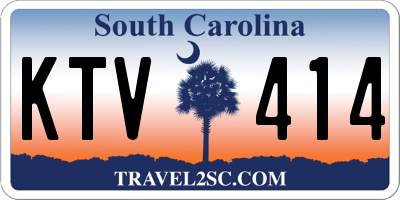SC license plate KTV414