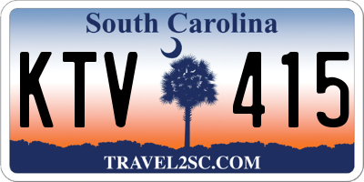 SC license plate KTV415