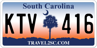 SC license plate KTV416