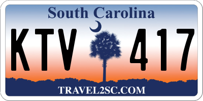 SC license plate KTV417