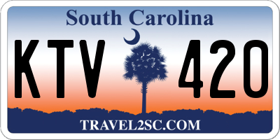 SC license plate KTV420