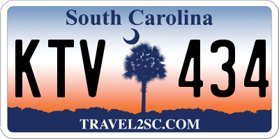 SC license plate KTV434