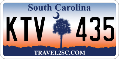SC license plate KTV435