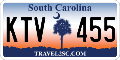 SC license plate KTV455